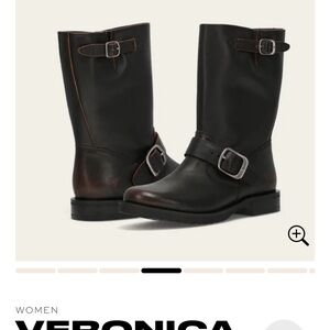 Frye Women's Black Leather Buckle Ankle Boots